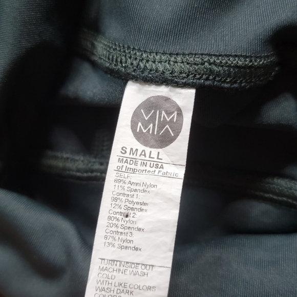 ✨️CL ViaMia Forest Green Black Mesh Accent Cropped Leggings Size S - Picture 8 of 14